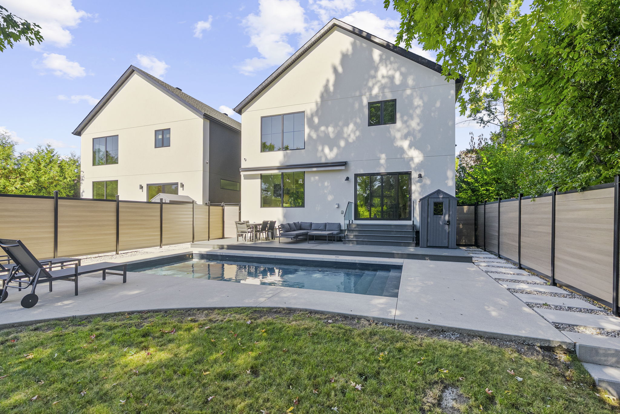 Main view of Linear Pool and Sun Deck.